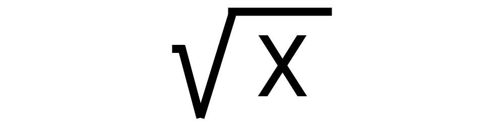 An image of the formula used to calculate the square root of a number.